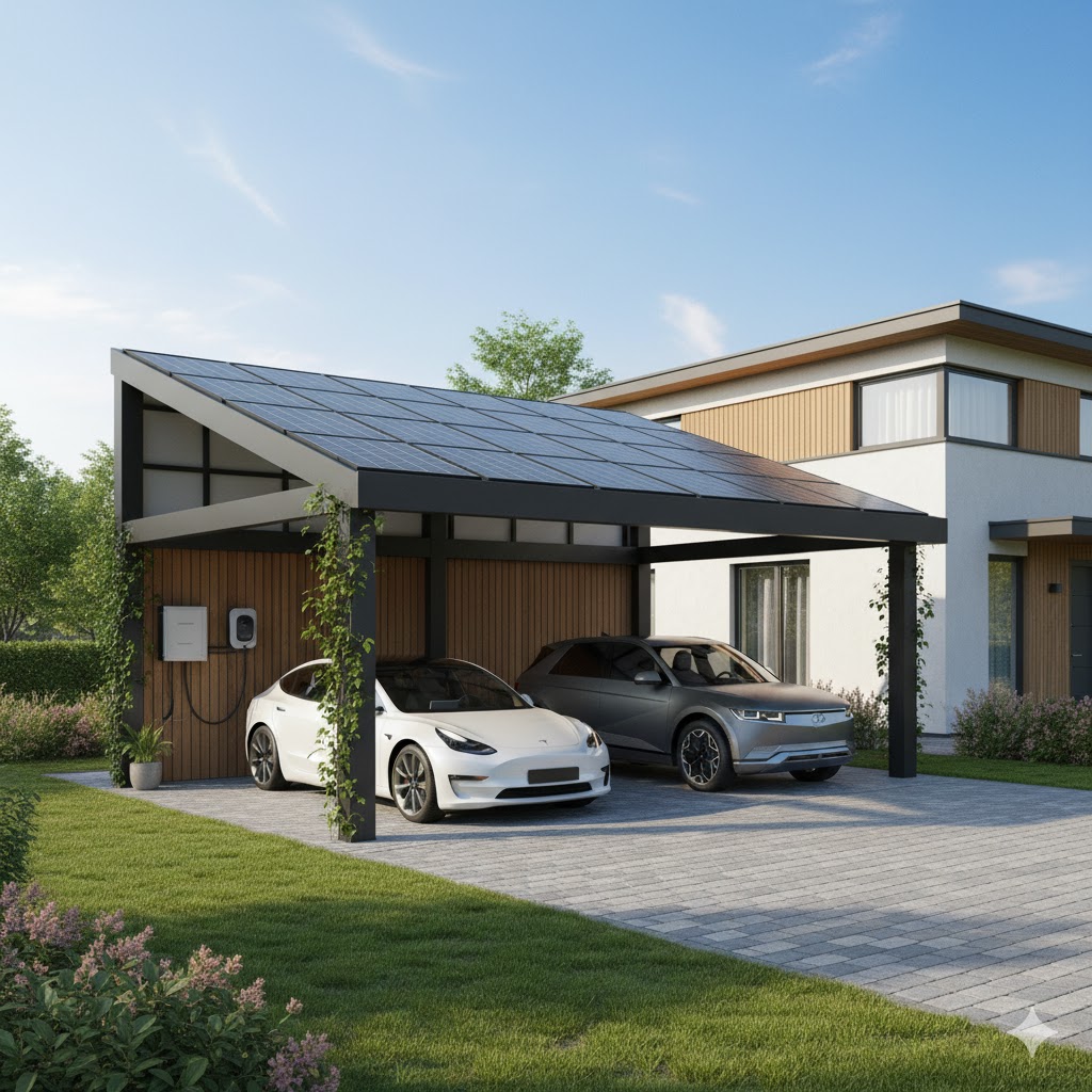 Solar Carport für ein Eigenheim